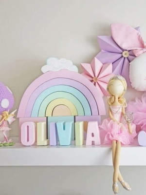 Letra em mdf - kit com 6un, 3mm - pedido personalizado