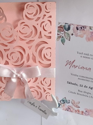 Convites rendados para casamento e 15 anos personalizados