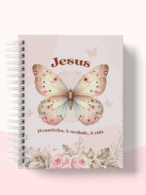 Caderno pautado a5 jesus com versiculos - png e pdf