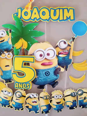Topo de bolo minions