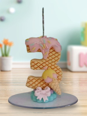 Vela em biscuit sorvete