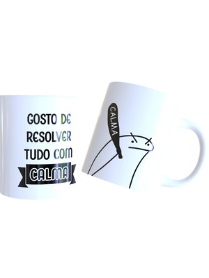 Caneca flork 325ml gosto de resolver tudo com calma