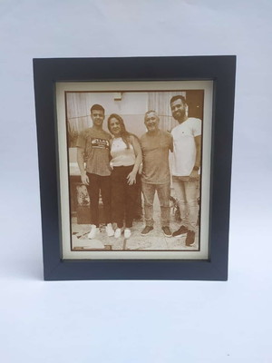 Fotografia grava em mdf