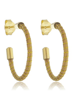Argola grande de capim dourado - 5 cm