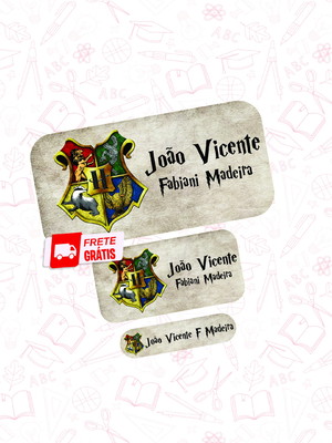 Etiquetas escolares harry potter 150un