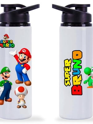 Garrafa plástico personalizado mario bross
