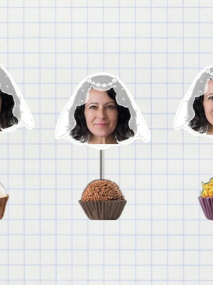 Topper com foto montagem noiva 4cm