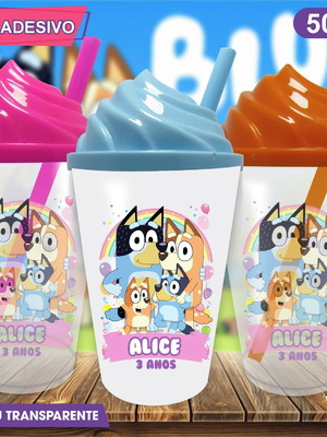 Copo chantilly personalizado bluey mod. 2 - 500 ml