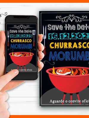 Save the date digital churrasco m1r