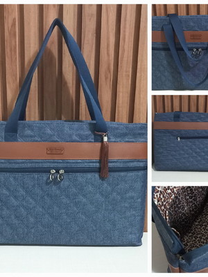 Bolsa notebook em jeans