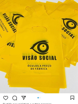 Sacolas alça vazada 30x40 personalizadas - lojas