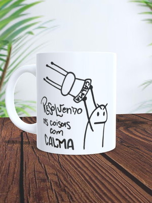 Caneca flork resolvendo as coisas com calma