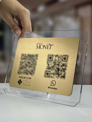 Placa qr code duplo