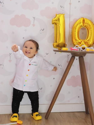 Jalecos baby + touca cirurgica