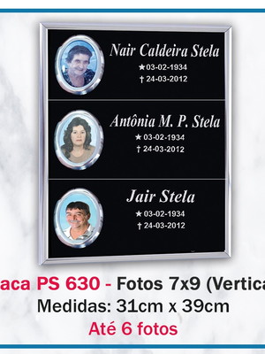 Placa ps 630-3 fotos 7x9-vertical/horizontal-medidas 31x39