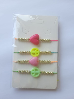 Kit com 4 pulseiras para meninas