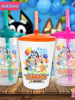 Copo twister personalizado bluey mod. 3 - 300 ml