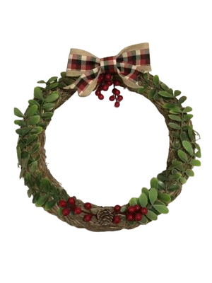 Guirlanda natalina enfeite de porta decorativa 35cm