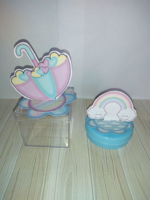 Apliques 3d chuva de amor com 10 unidades