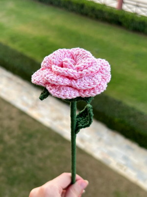 Rosa de crochê