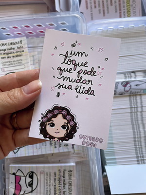 100 flyers outubro rosa 10x7 cm