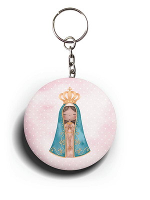 Chaveiro personalizado de alumínio nossa senhora aparecida