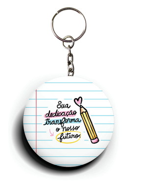 Chaveiro personalizado de alumínio sua dedicação
