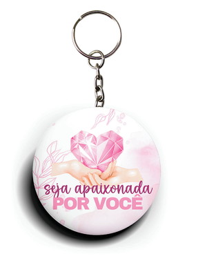 Chaveiro personalizado de alumínio seja apaixonada por você