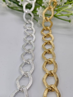 Pulseira de elo grande prata