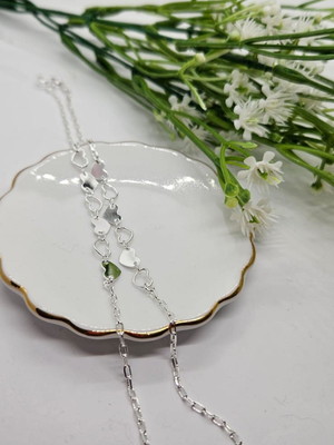 Pulseira coração delicada ouro