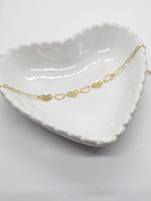 Pulseira coração delicada prata