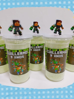 Algodão doce no copo- minecraft