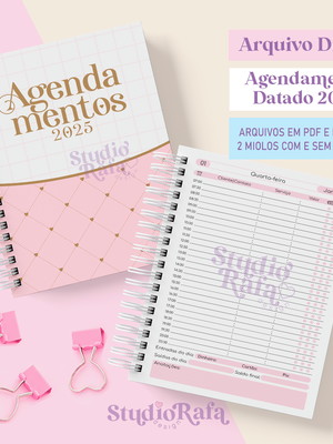 Agendamento datado 2025 rosa - arquivo digital