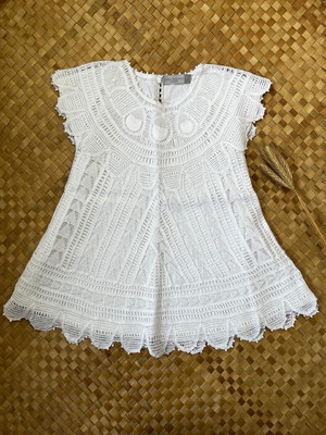 Vestido infantil renda renascença - grace
