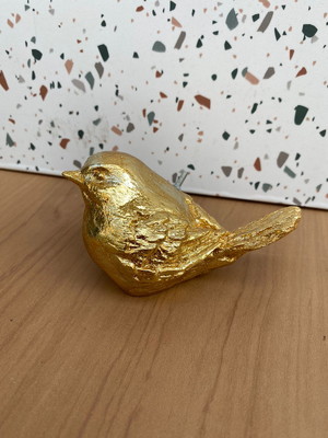 Puxador de pássaro g | folha de ouro