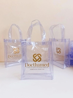 Bolsa plástico sacola com botão
