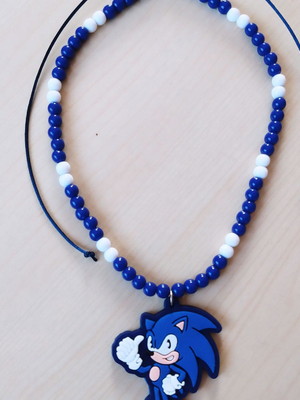Colar infantil menino sonic.
