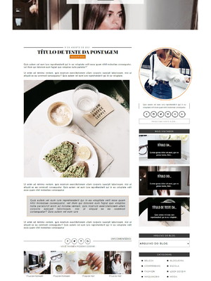 Layout blogger (pronta entrega) com instalação inclusa