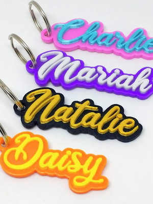 Chaveiro personalizado com nome - duas cores