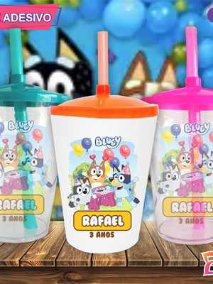 Copo twister personalizado bluey mod. 4 - 300 ml