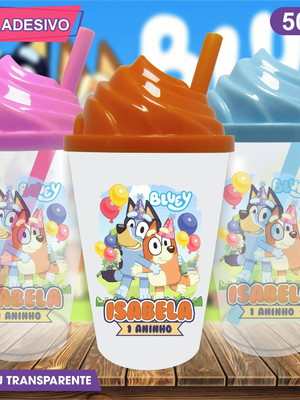 Copo chantilly personalizado bluey mod. 3 - 500 ml