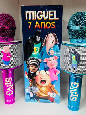 Sing microfone karaokê personalizado