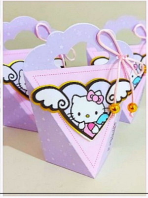 Caixa coração pegue e monte hello kitty