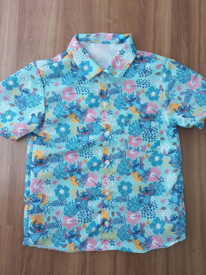 Camisa infantil stitch menino tema aniversário