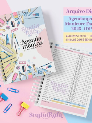 Agendamento manicure datado 2025 - arquivo digital