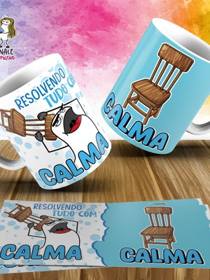 Caneca resolvendo tudo com calma
