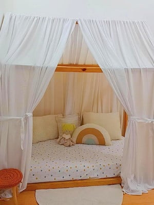 Cortinado para cama casinha