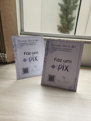 Placa em pvc operação lua de mel