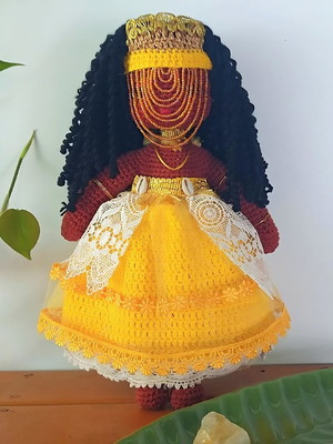 Oxum orixá de crochê amigurumi - 35cm