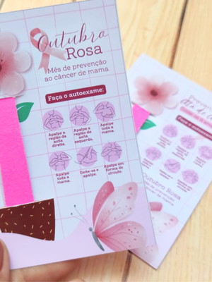Lembrancinha outubro rosa com chocolate